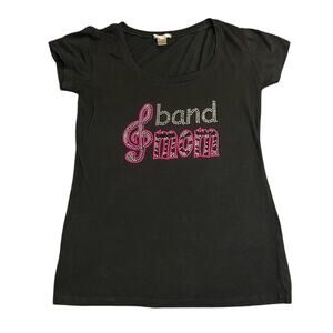 Band Mom T-shirt Pink & Black Sz Large